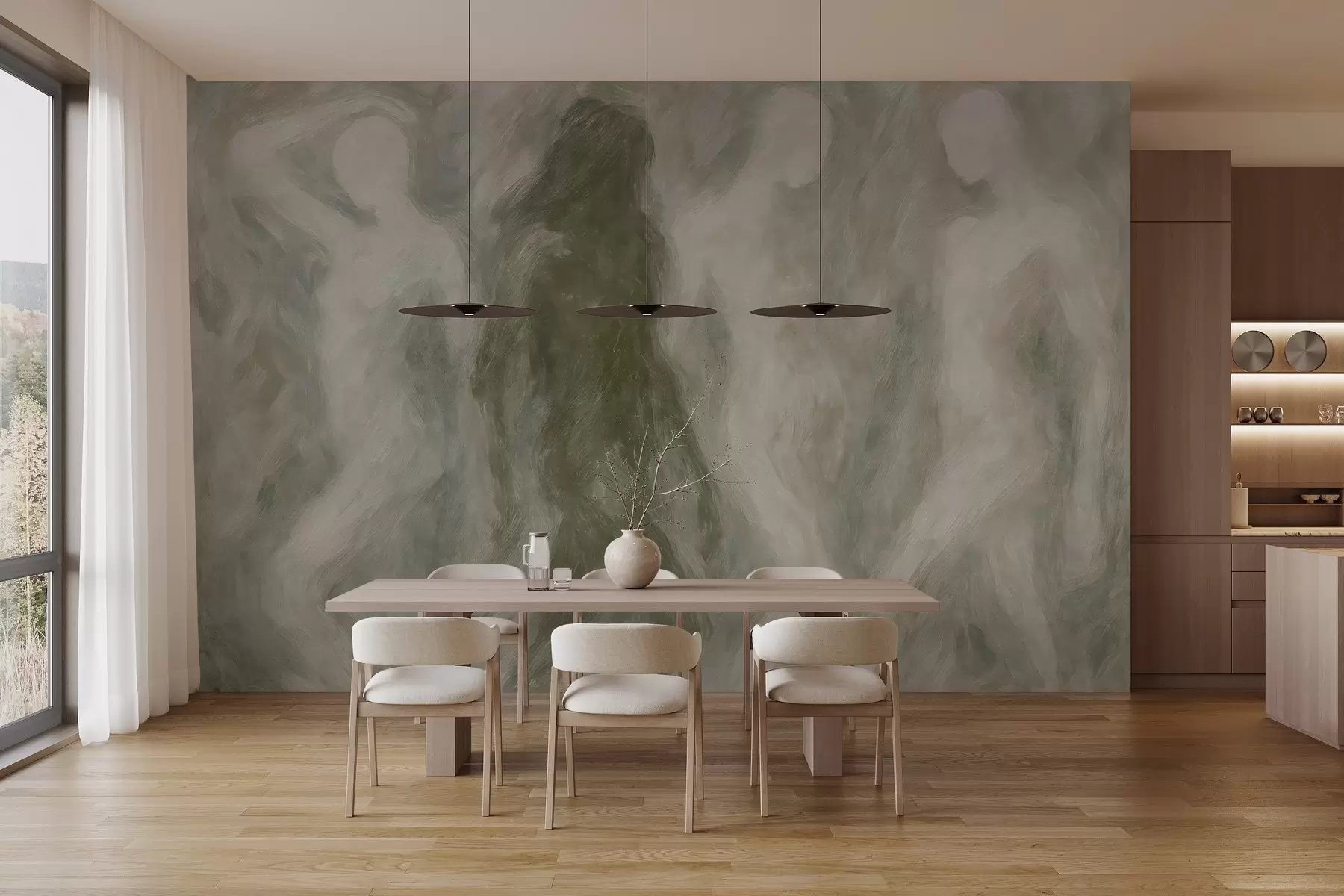 peintures murales Silhouettes abstraites w03982v2