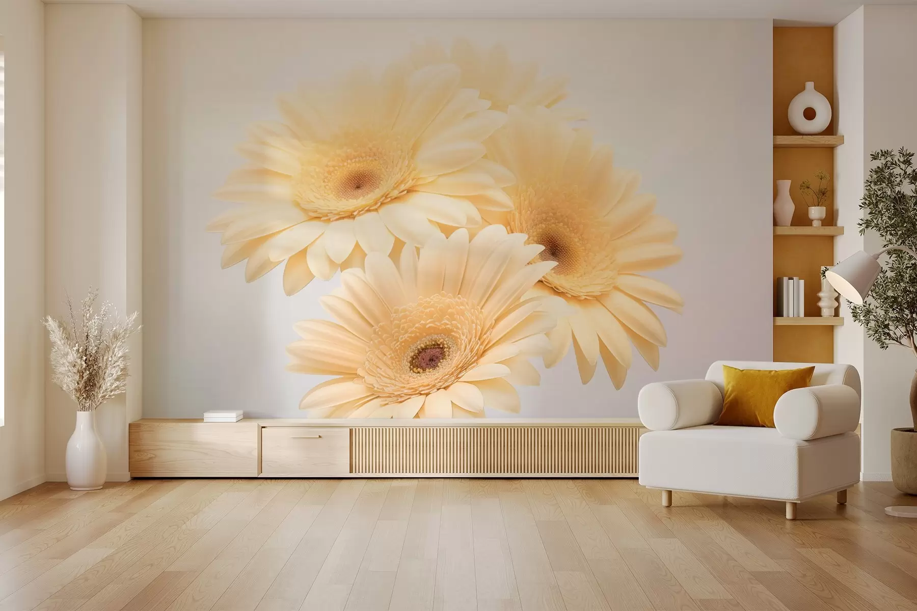 wall murals Yellow gerberas w03929