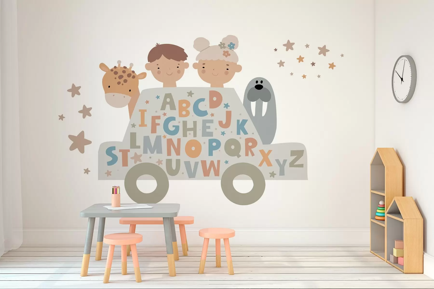 Wall Mural Photo Wallpaper Children and the alphabet w03934v2