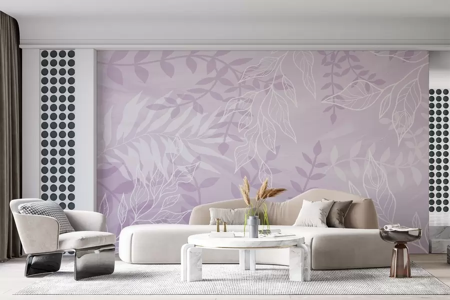 Wall Mural Photo Wallpaper Contoured leaves w03984v1