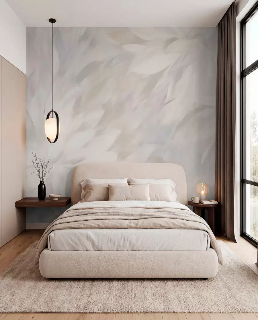 murales Flores en estilo de trazos suaves w03986