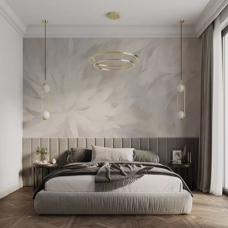 murales Flores en estilo de trazos suaves w03986
