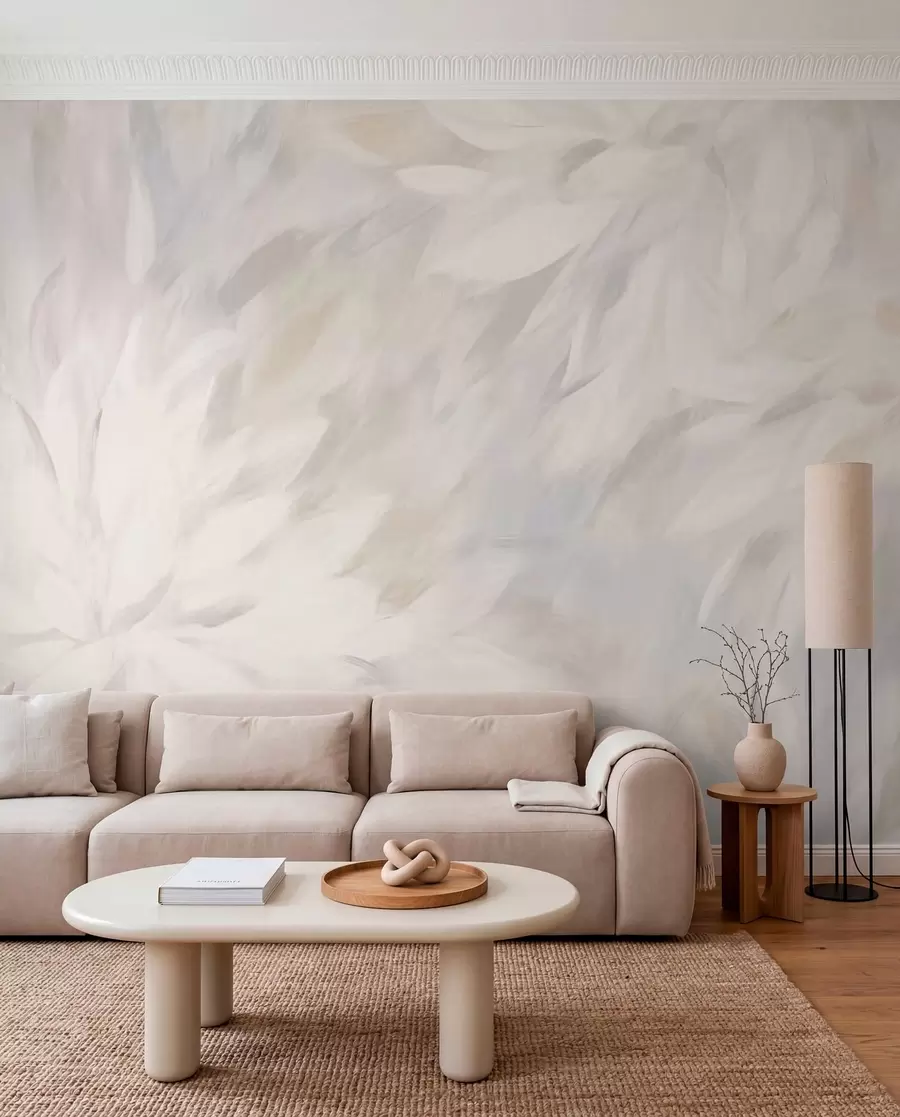 Wall Mural Photo Wallpaper Flowers in the style of soft strokes w03986