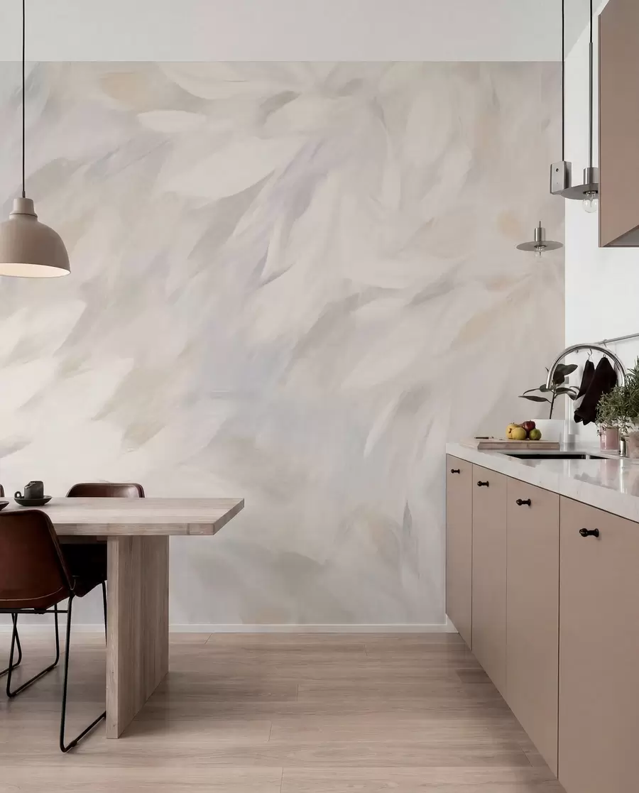 wall murals Flowers in the style of soft strokes w03986
