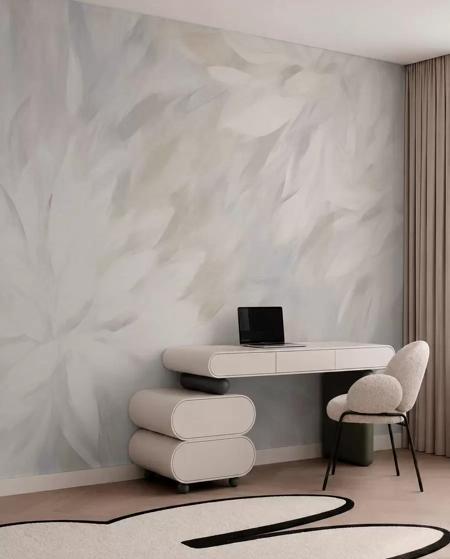 peintures murales Fleurs dans le style des traits doux w03986