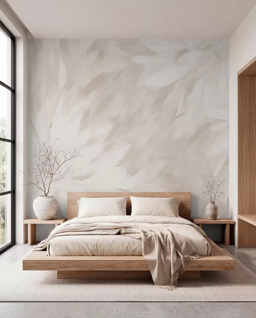 murales Flores en estilo de trazos suaves w03986v2