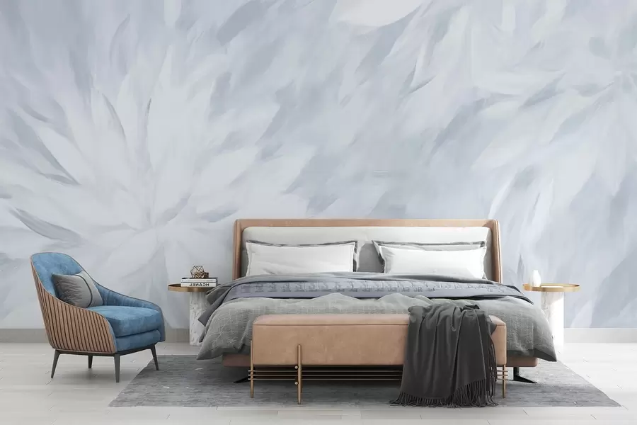 wall murals Flowers in the style of soft strokes w03986v3