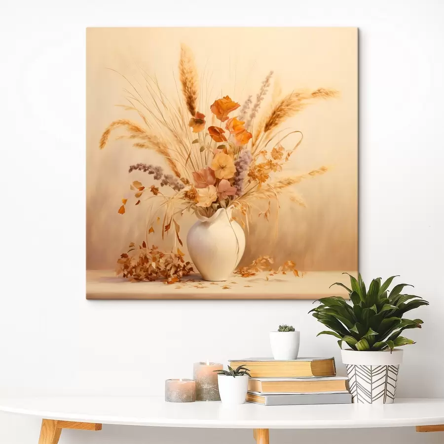 wall murals Pastel symphony of dried flowers s44336