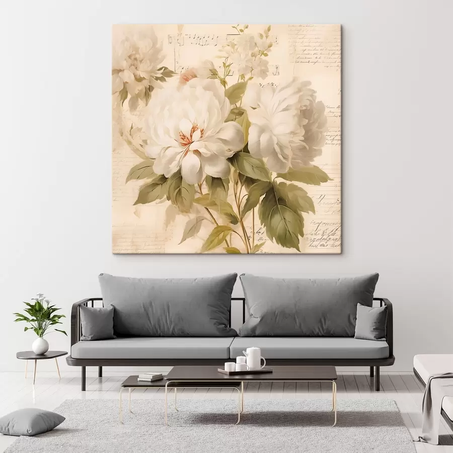 wall murals The scent of old melodies and peonies s44359