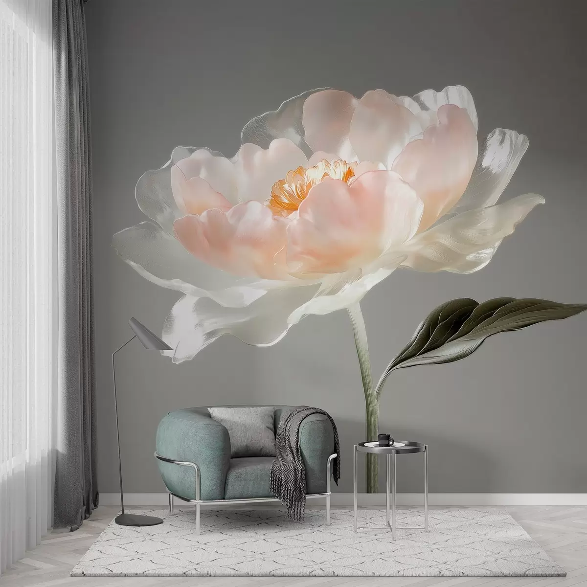Wall Mural Photo Wallpaper large glass-style flower w04030