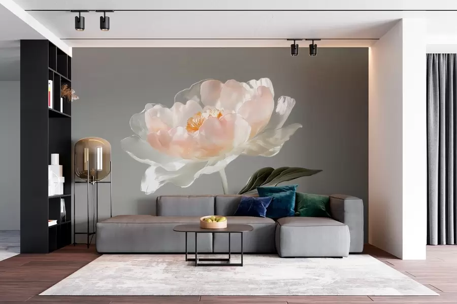 murales flor grande de cristal w04030