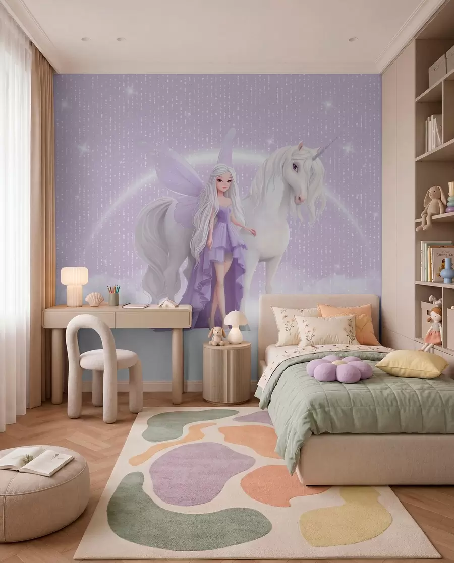 peintures murales Licorne sous les étoiles w03527