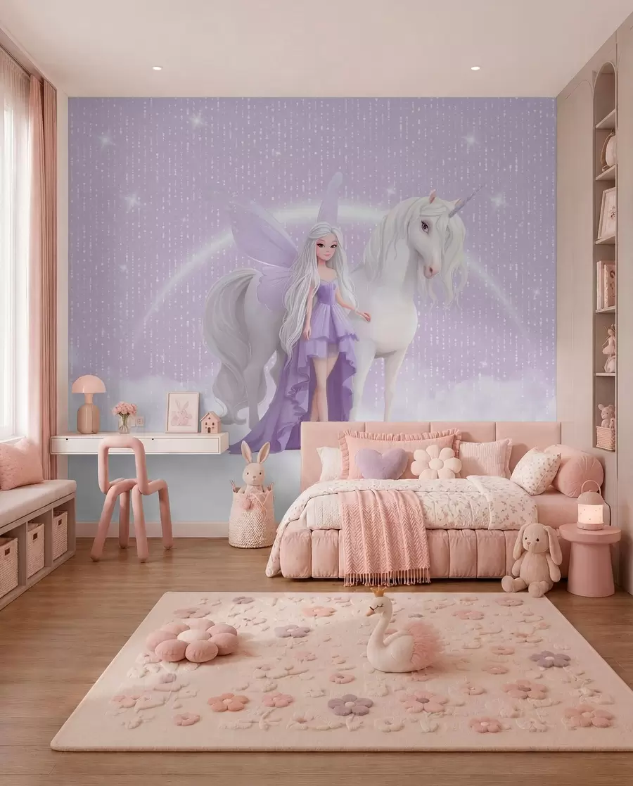 peintures murales Licorne sous les étoiles w03527