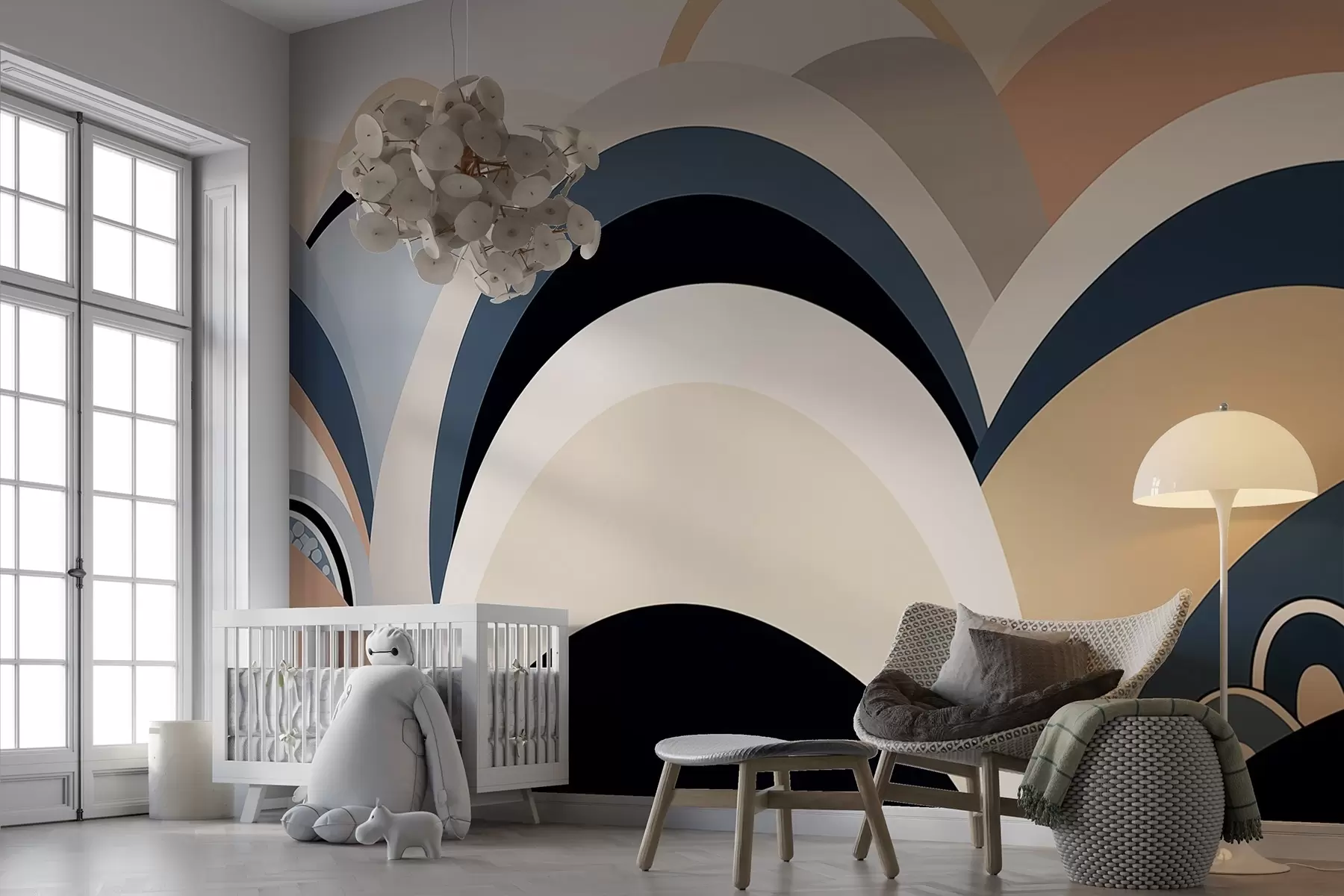 wall murals Abstract arcs w04021