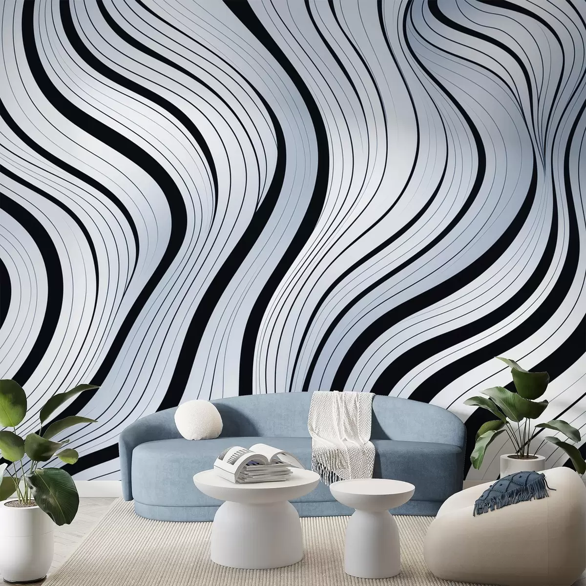 wall murals Abstract waves w04022v1