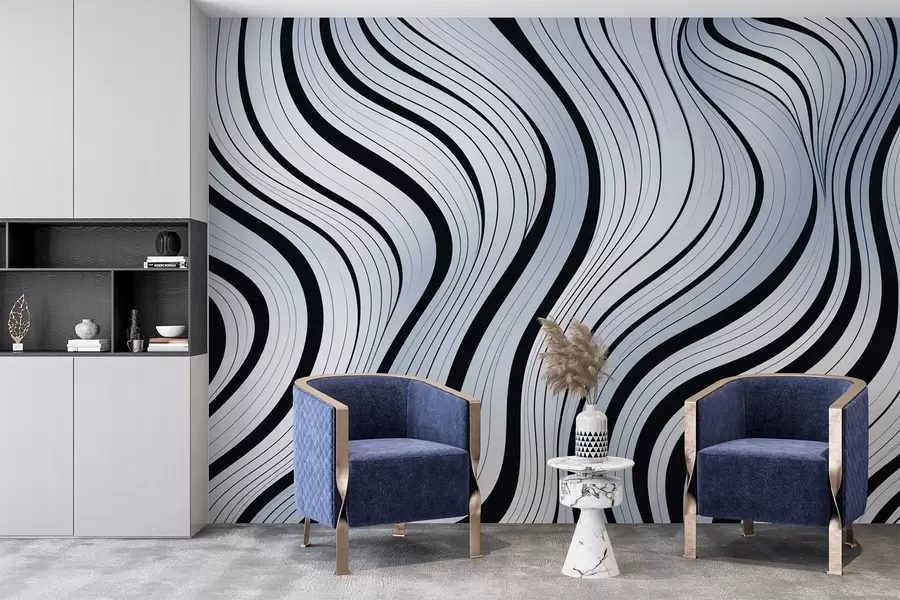 peintures murales Vagues abstraites w04022v1