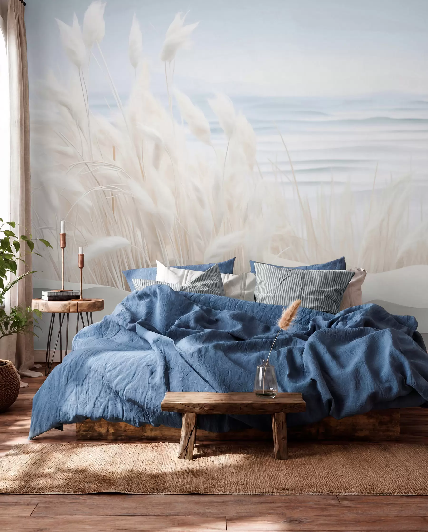 Wall Mural Photo Wallpaper Pale Pampas by the Sea w09132