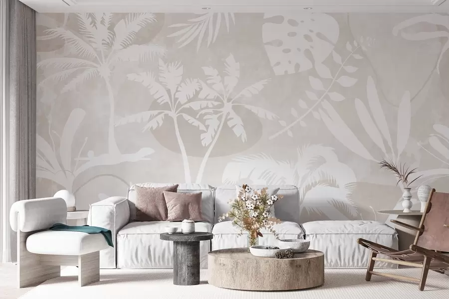 Wall Mural Photo Wallpaper Tropical silhouettes w04040