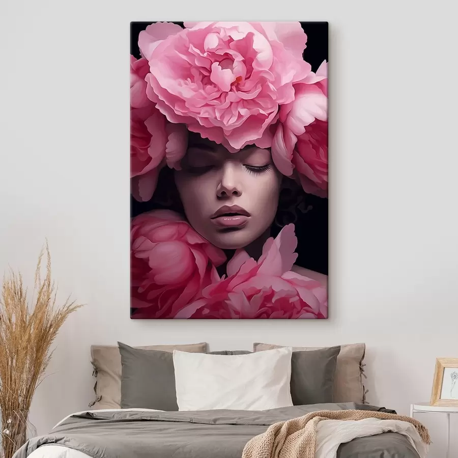 wall murals Face in petals s44490