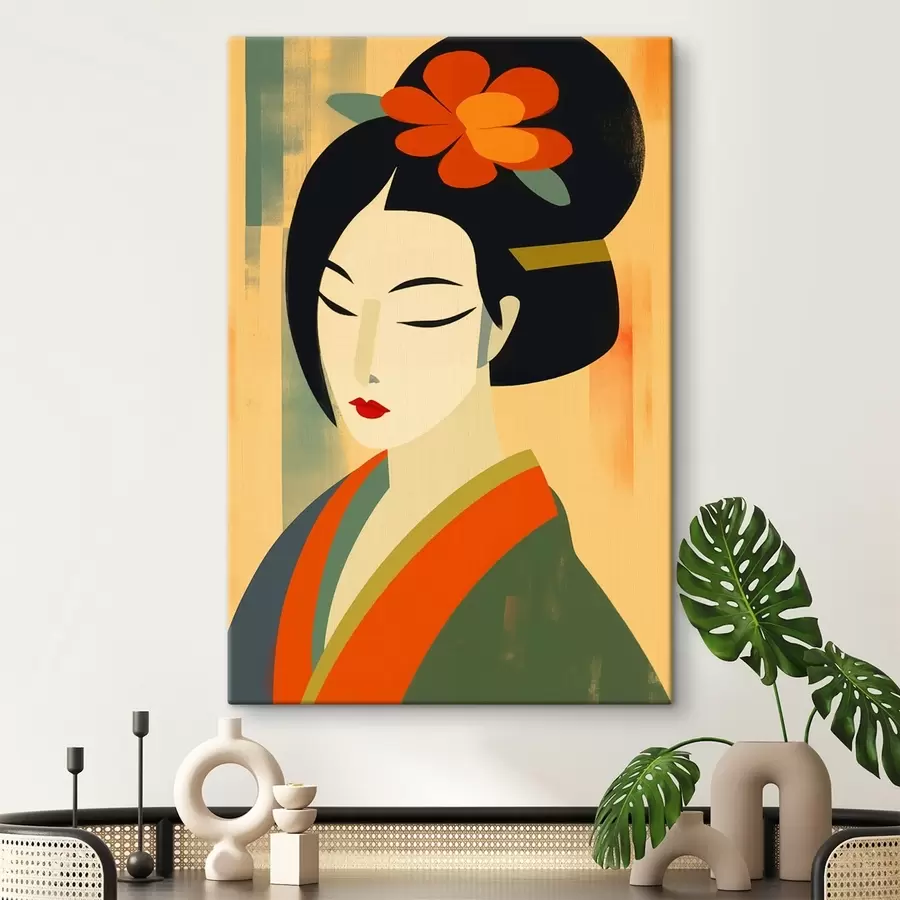wall murals Geisha in profile s44498