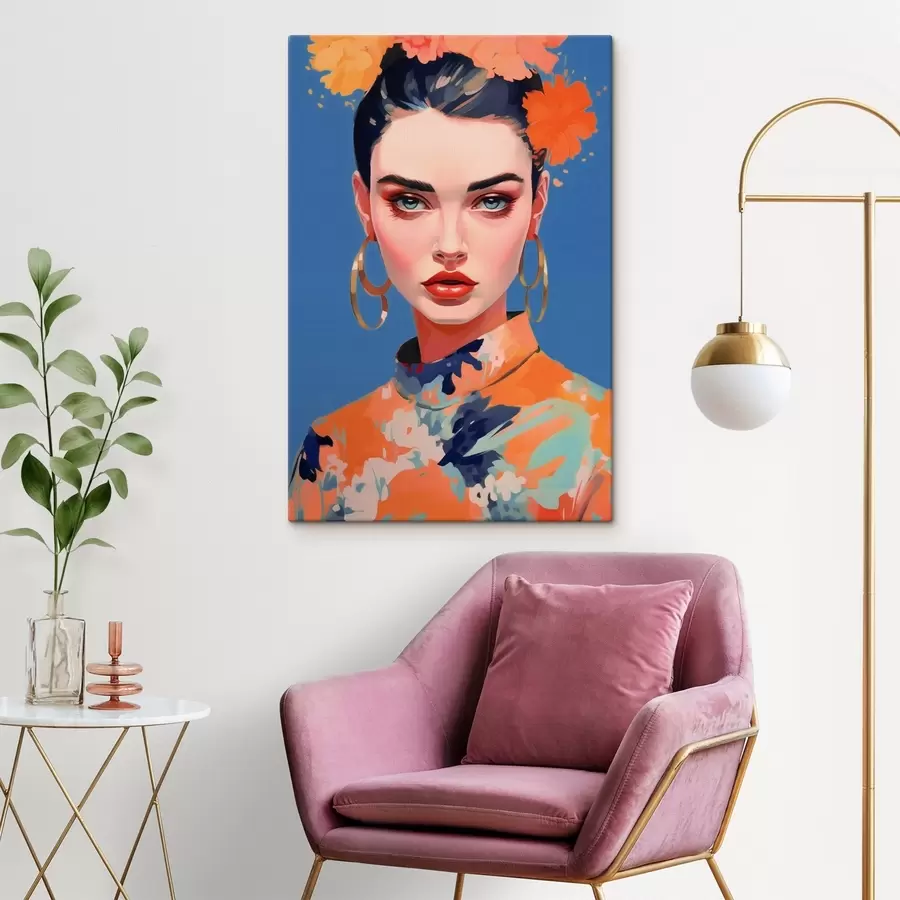 murales Retrato con pendientes s44500