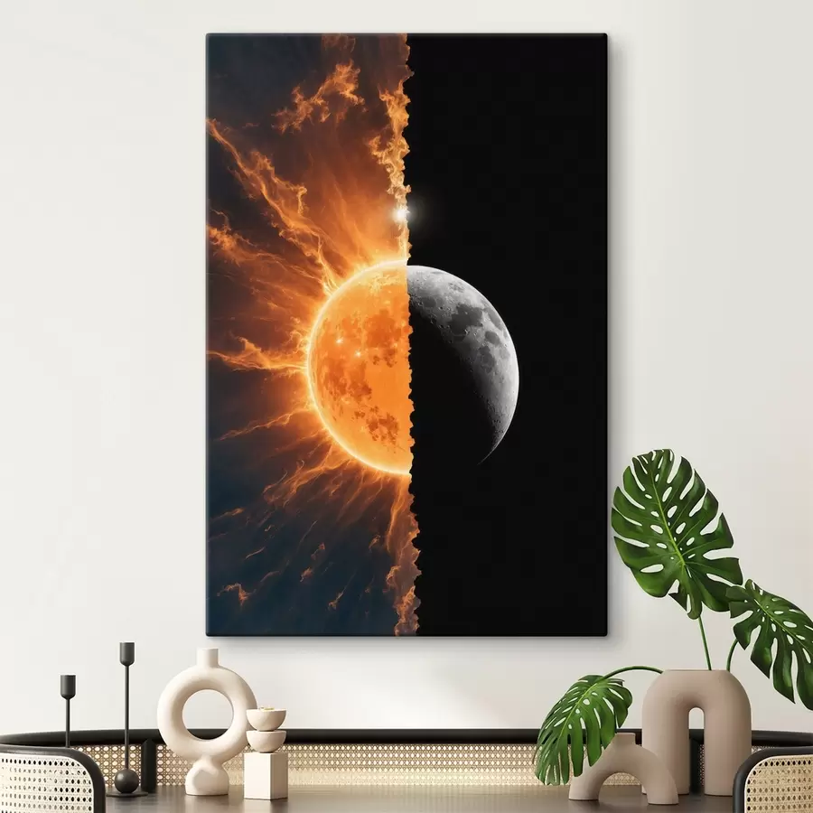 wall murals Two phases of moon s44429