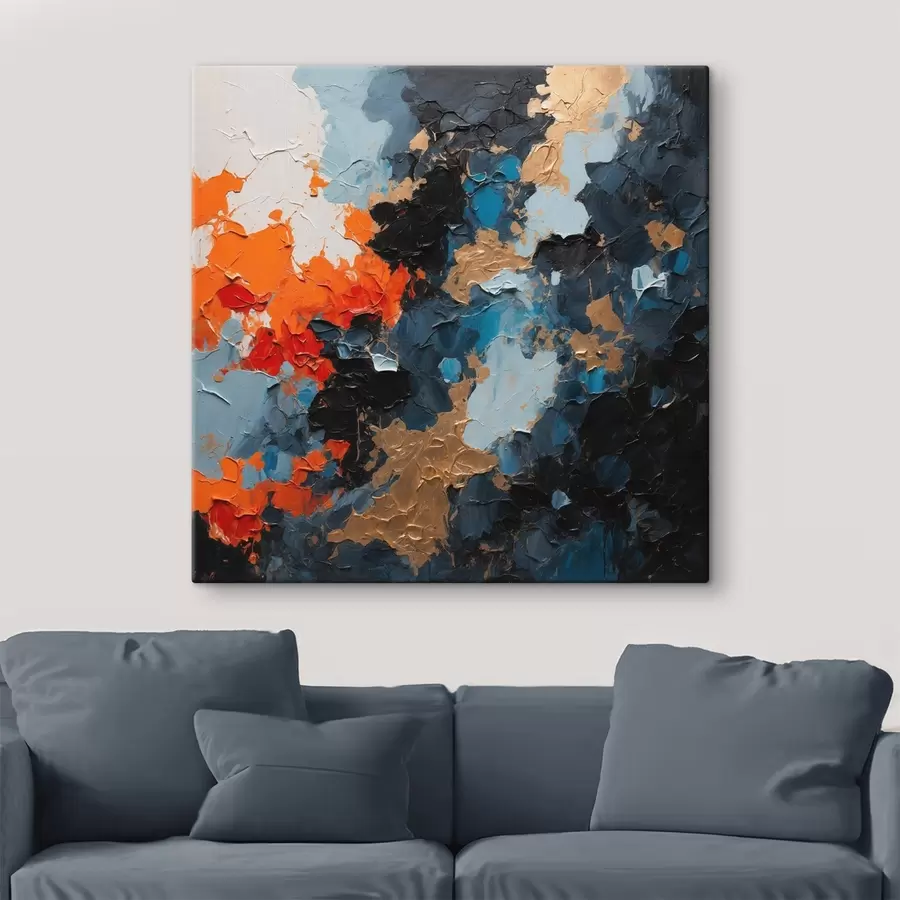 murales Pintura al óleo abstracta multicolor s44431