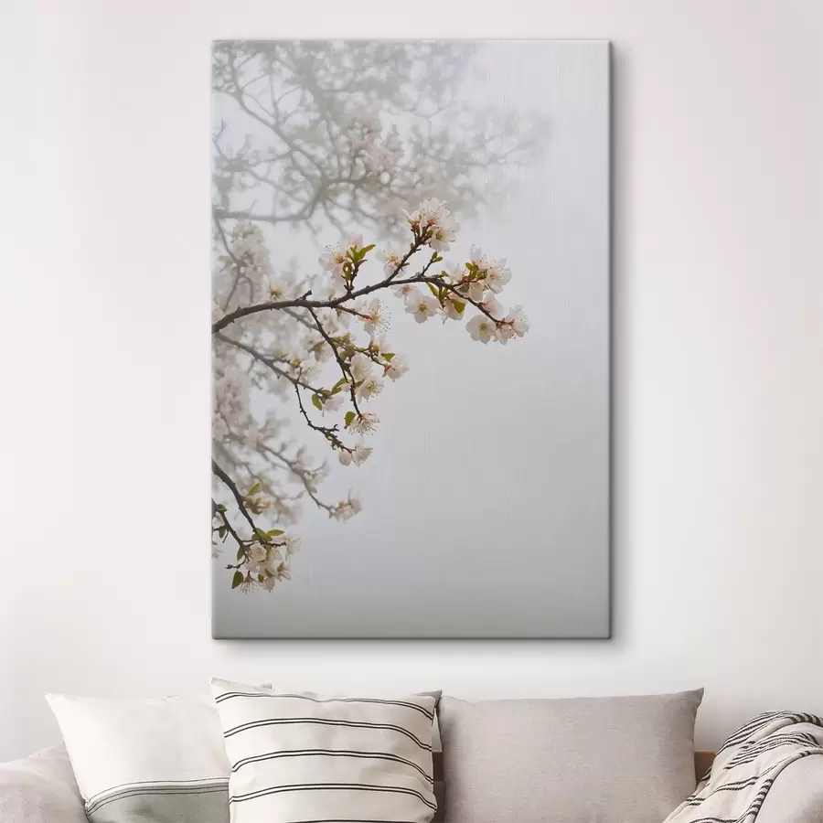 murales Árbol en flor en la niebla s44473