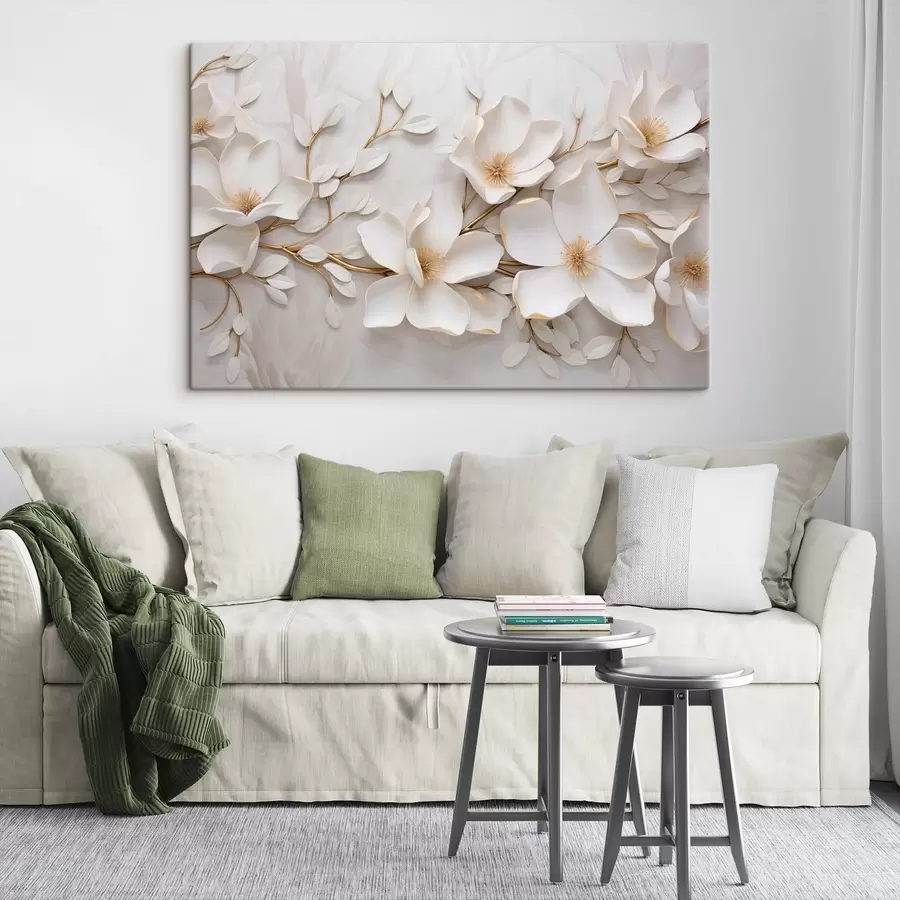 murales Flores blancas s44547