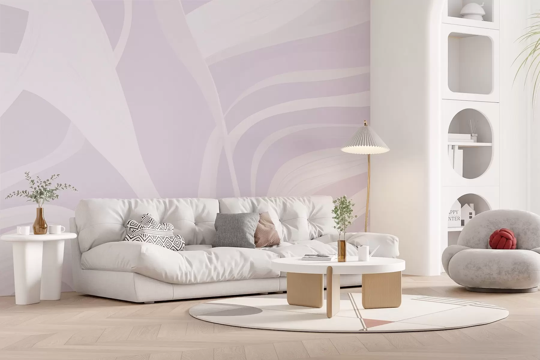 Wall Mural Photo Wallpaper Soft lines w04041v3