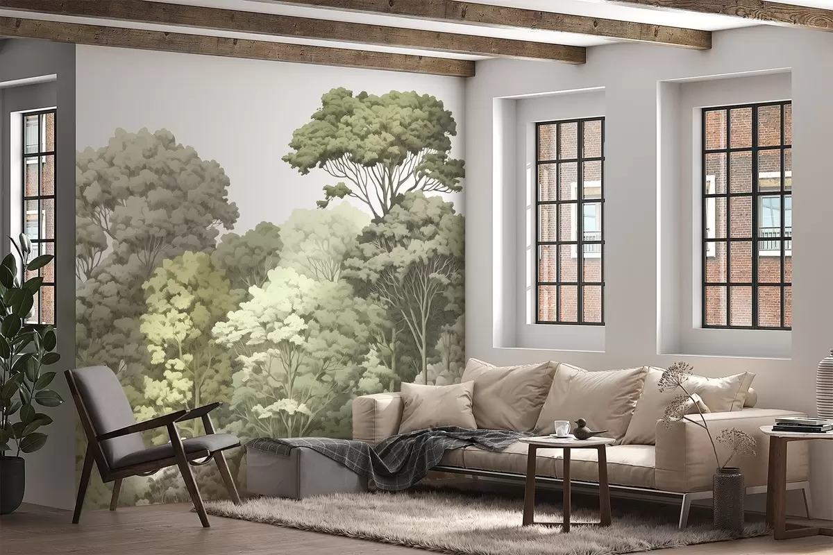 wall murals Forest crowns w04044