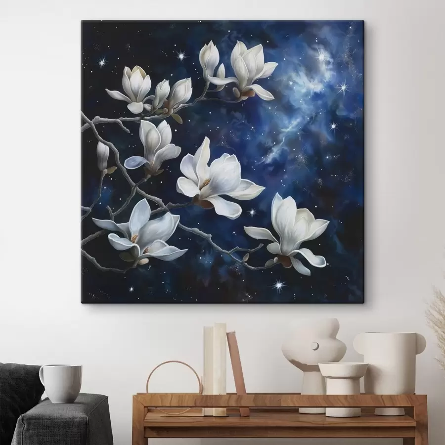 murales Flores de magnolia contra el cielo s44585