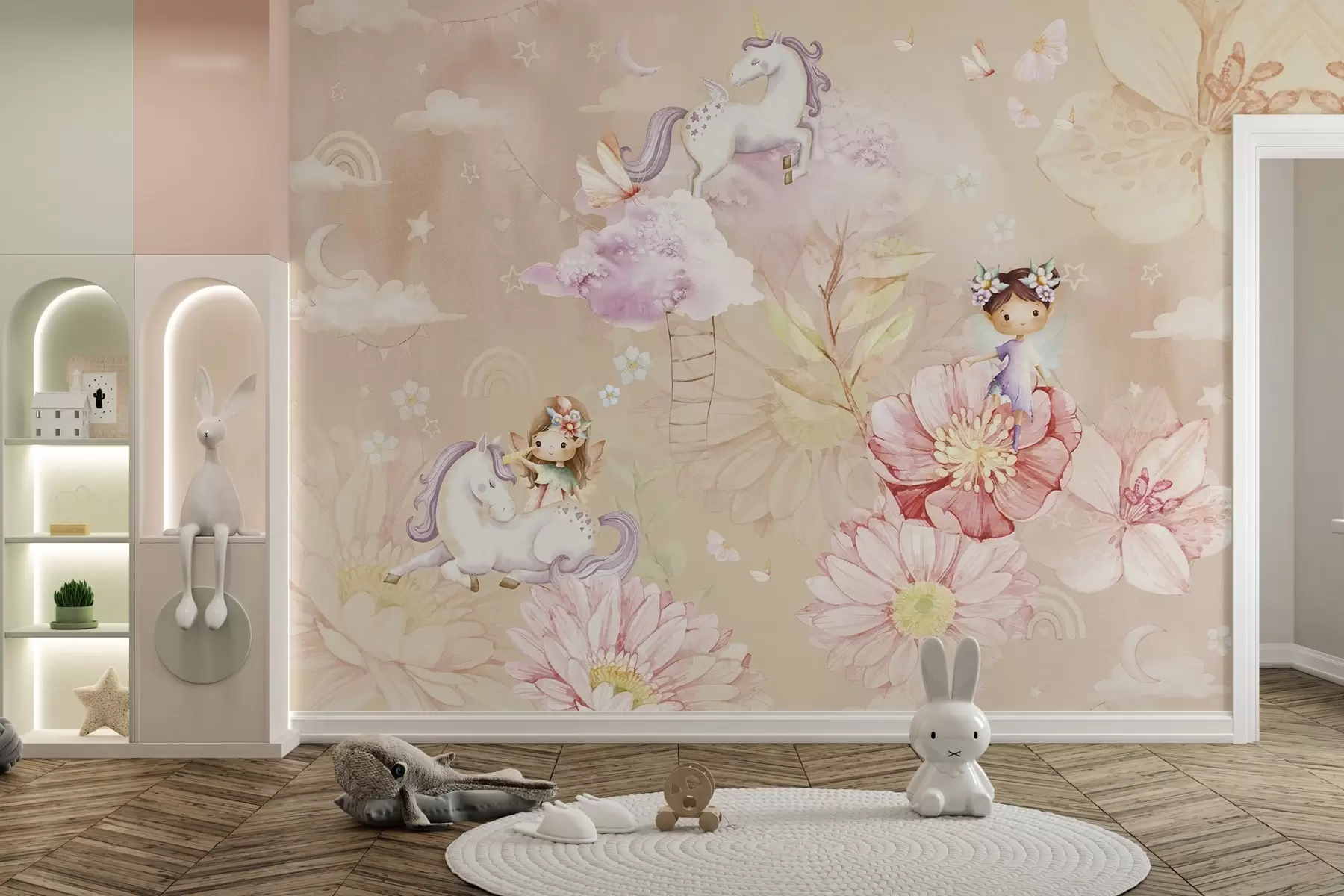 Wall Mural Photo Wallpaper Fairy fairies and unicorn w04051