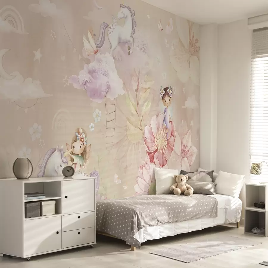 Wall Mural Photo Wallpaper Fairy fairies and unicorn w04051