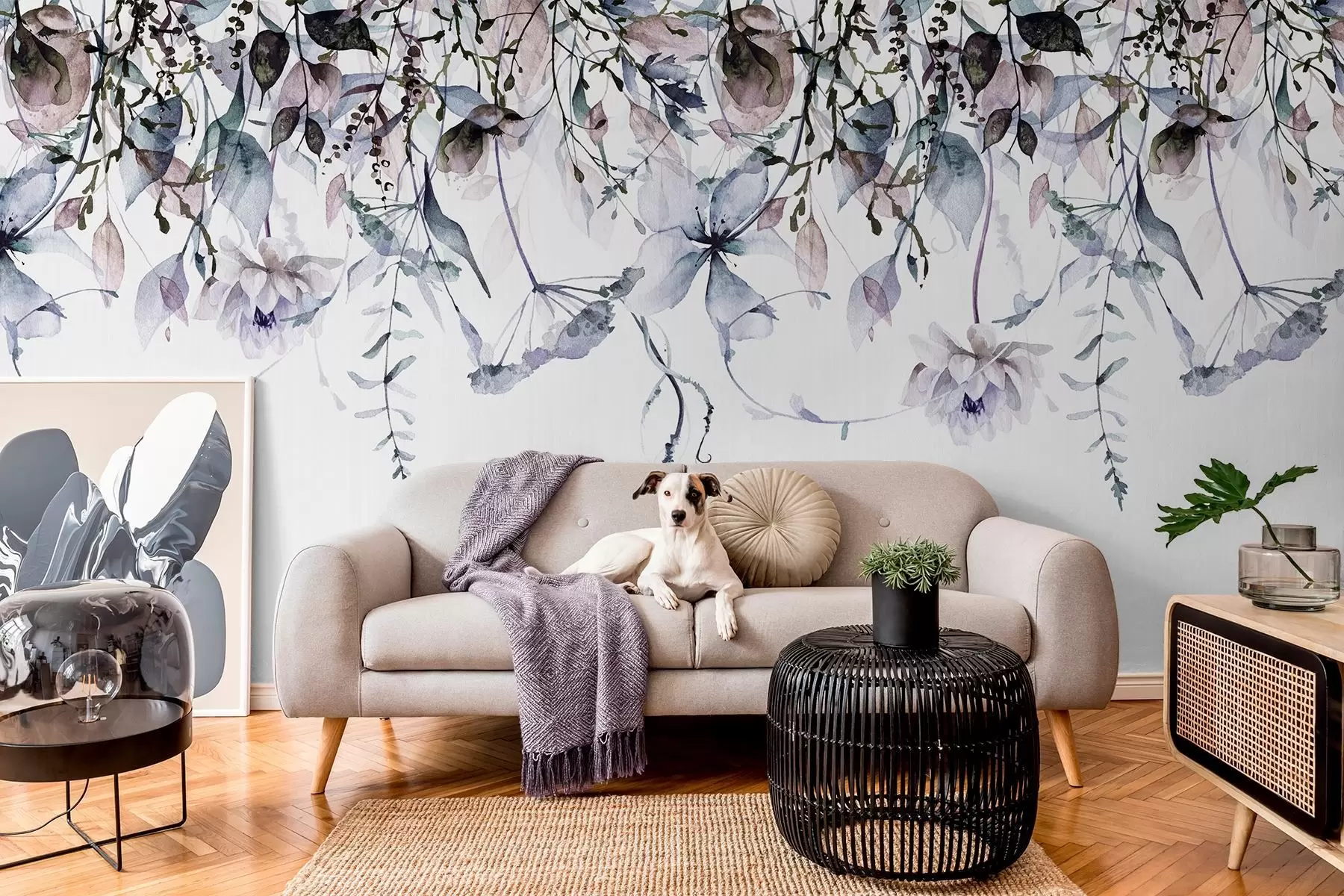 murales Flores dispersas w09170v1