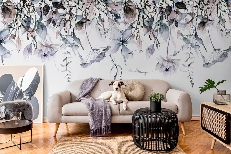 murales Flores dispersas w09170v1