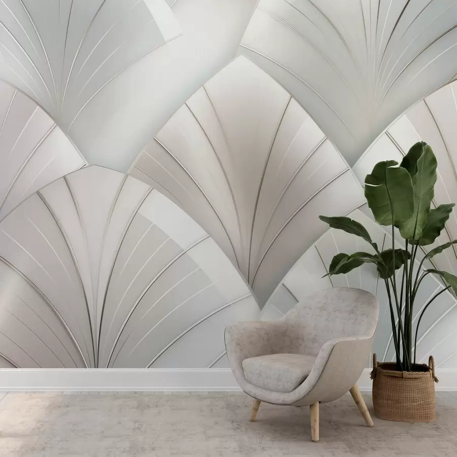 wall murals Pearlescent fans w09171v2