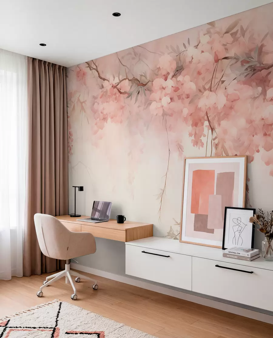 murales Dosel de flores primaverales w09172