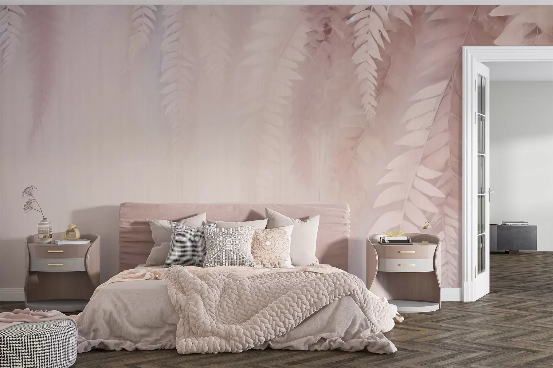wall murals Falling leaves w09176