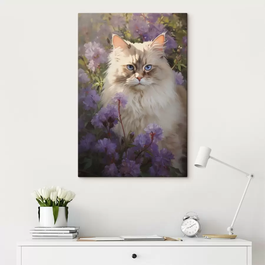 murales Gato en flores s44663