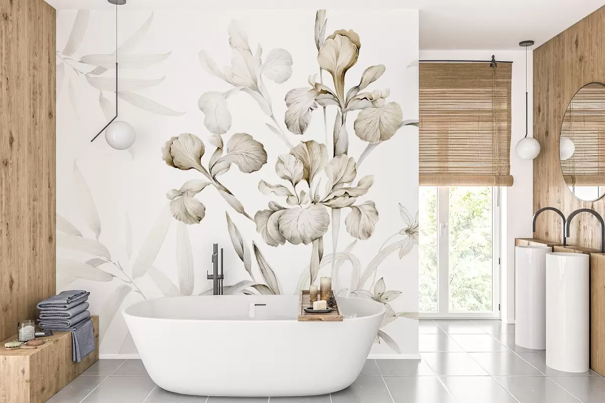 murales Iris, tonos beige w03955v2