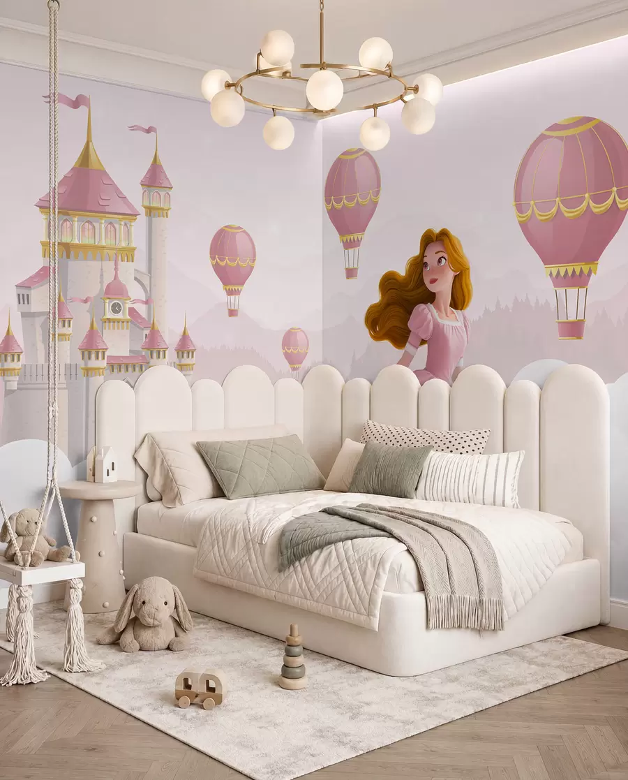 wall murals Balloons over the Castle w04015v1