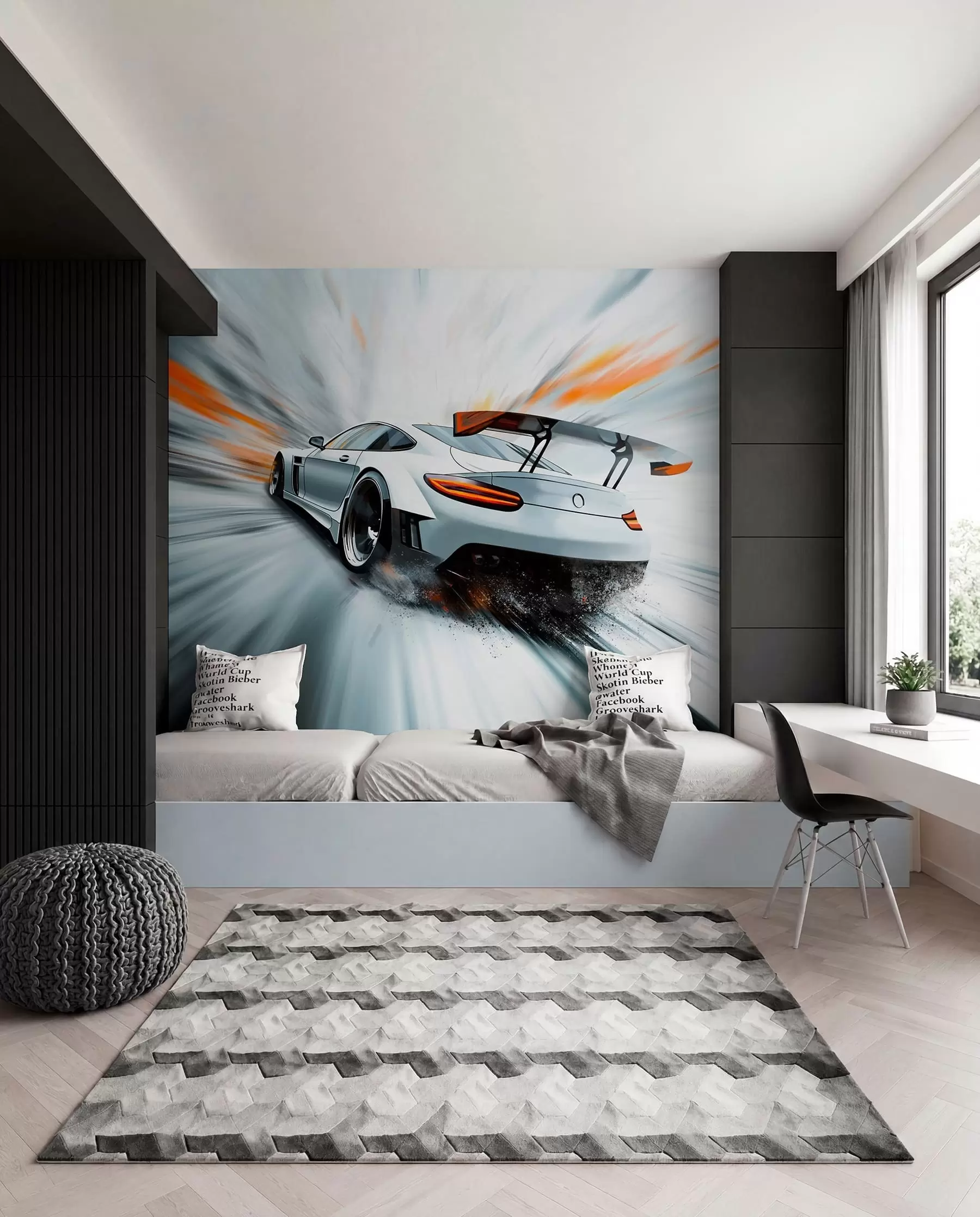 peintures murales Course dans l’espace w04074