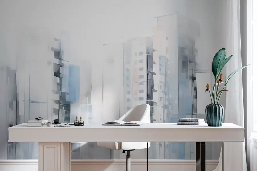 peintures murales Peinture abstraite d'imitation de paysage urbain w04100