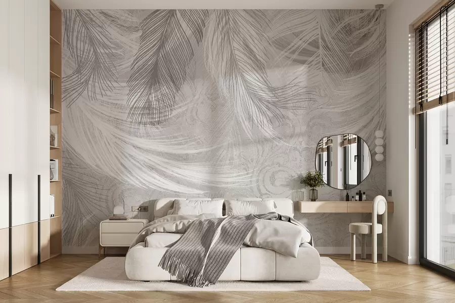 Wall Mural Photo Wallpaper Delicate feathers w04102