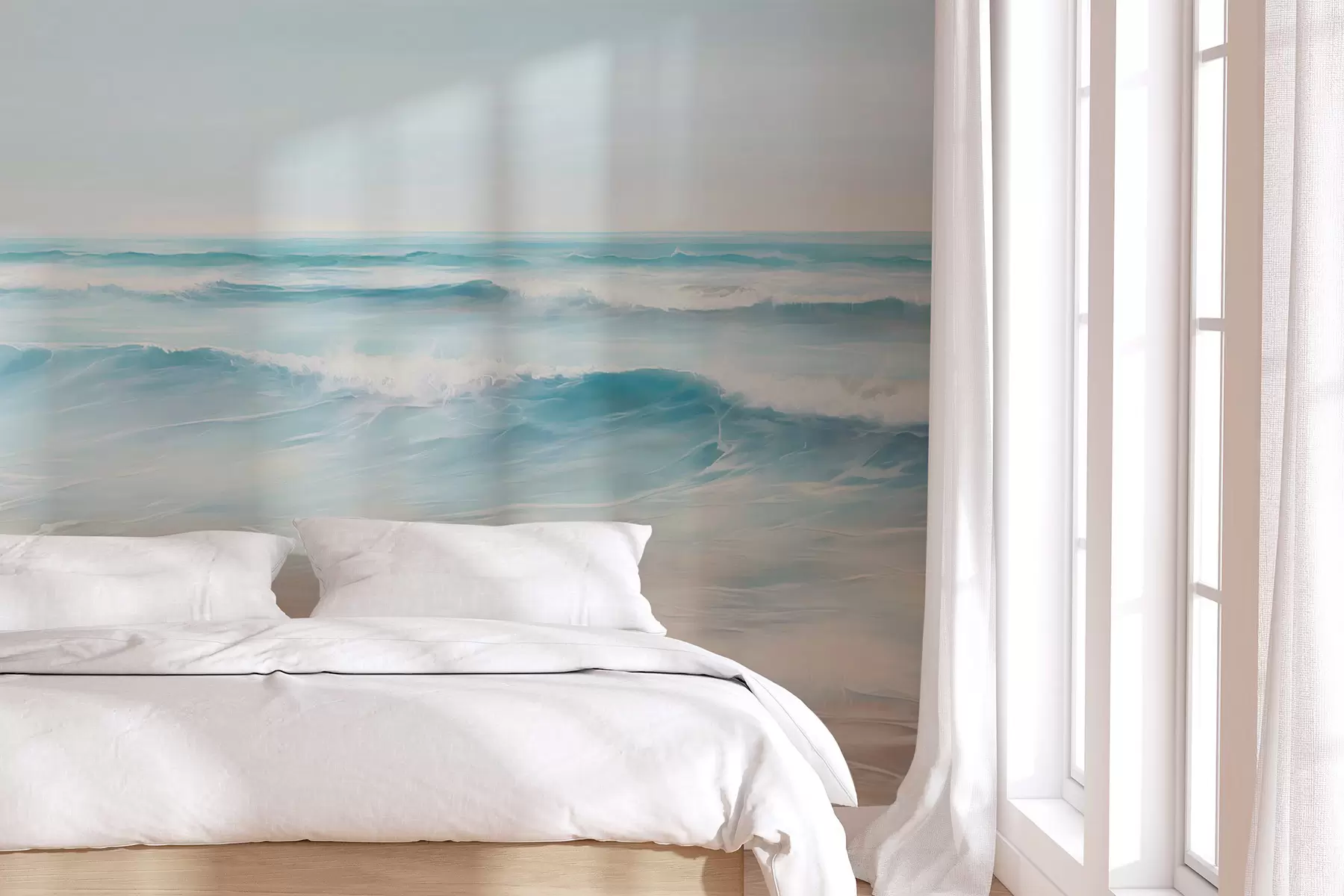 Wall Mural Photo Wallpaper Seascape imitation painting w04103