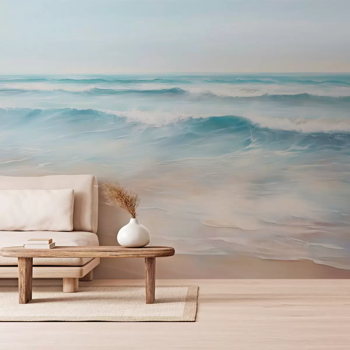 Wall Mural Photo Wallpaper Seascape imitation painting w04103