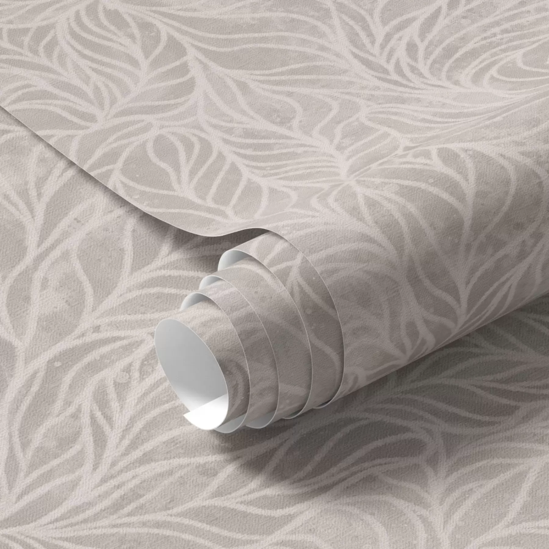 peintures murales Texture abstraite beige avec des lignes douces de feuilles a00179