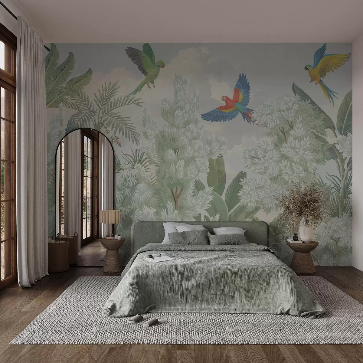 Wall Mural Photo Wallpaper Parrots in the jungle w04105
