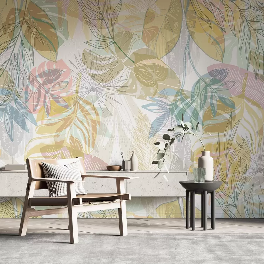 murales Hojas de palma w04107v2